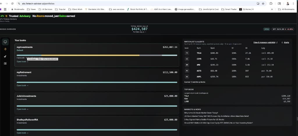 Portfolio workspace screenshot